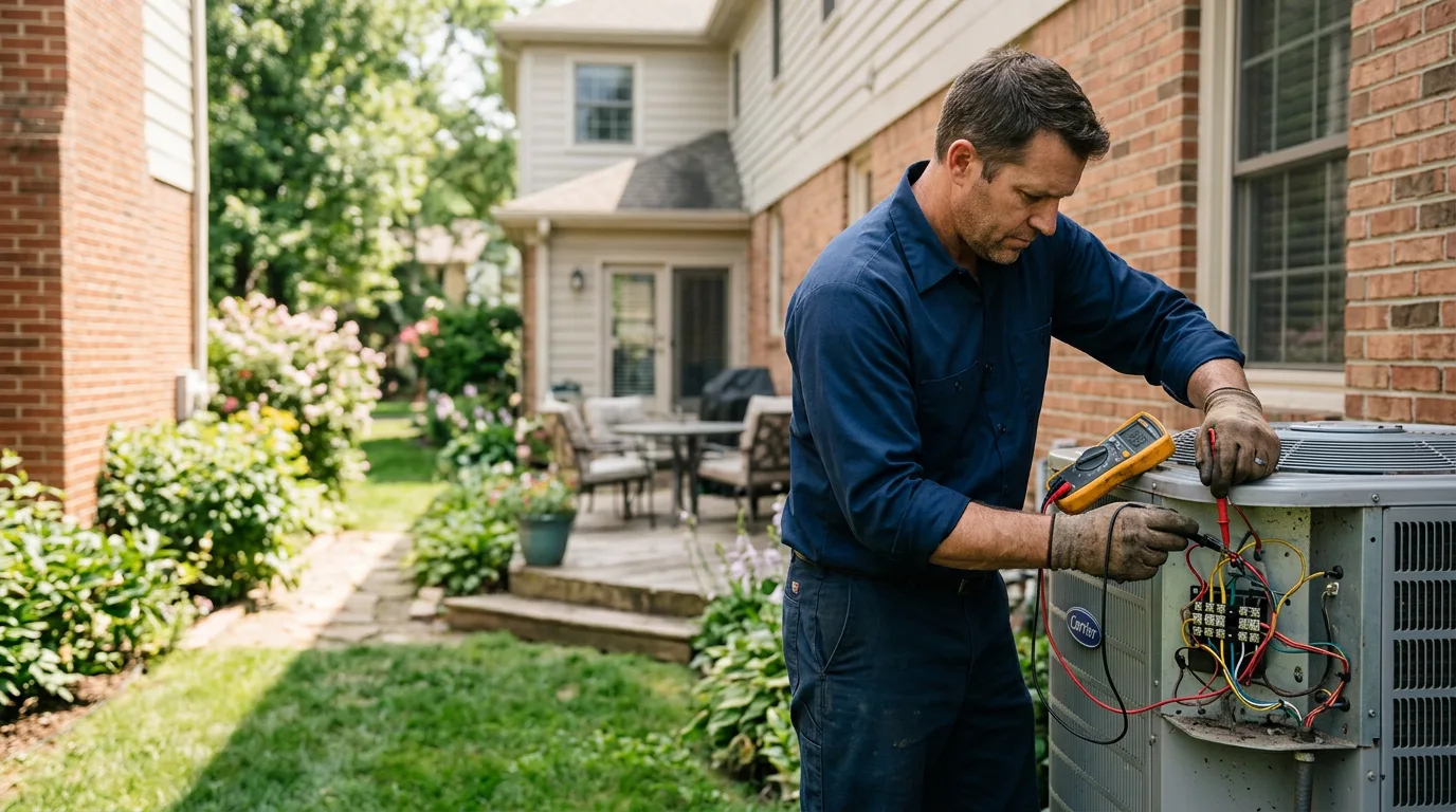 HVAC technician working near Palatine, IL